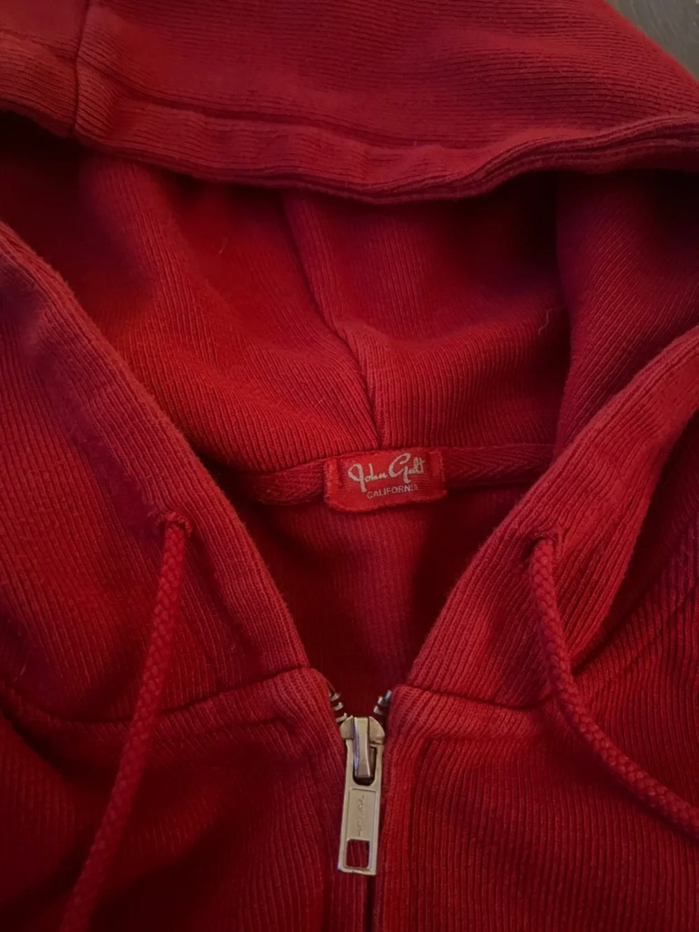 Brandy Melville Red Zip-Up Hoodie - Picture 2 of 4